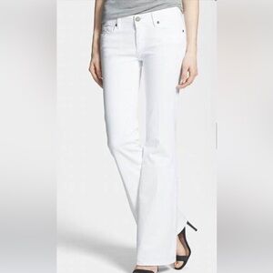 PAIGE Women's White Boot Cut Jeans